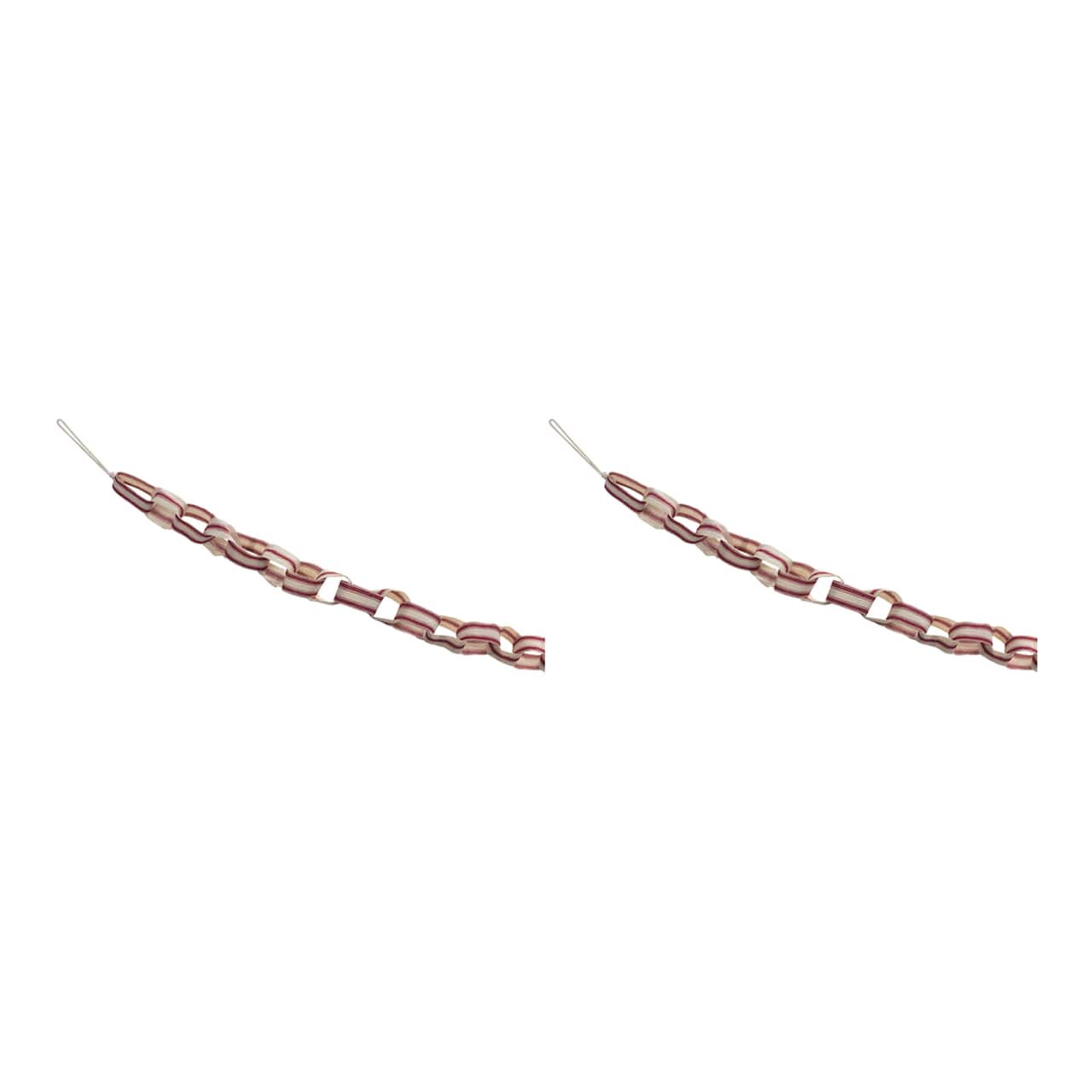 5ft. Red & Ivory Fabric Chain Garlands, 2ct.